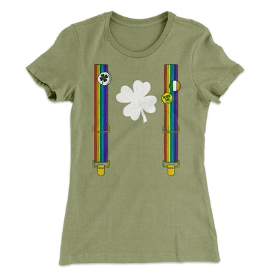 Irish Flair Outfit Women's T-Shirt Light Olive | Funny Shirt from Famous In Real Life