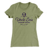 Uncle Leo's Eyebrow Waxing Women's T-Shirt Light Olive | Funny Shirt from Famous In Real Life