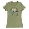 Phrenology Chart Women's T-Shirt Light Olive | Funny Shirt from Famous In Real Life