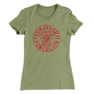 Kobayashi Porcelain Women's T-Shirt Light Olive | Funny Shirt from Famous In Real Life