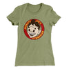 Average Joe's Gymnasium Women's T-Shirt Light Olive | Funny Shirt from Famous In Real Life