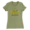 The Tipton Hotel Women's T-Shirt Light Olive | Funny Shirt from Famous In Real Life
