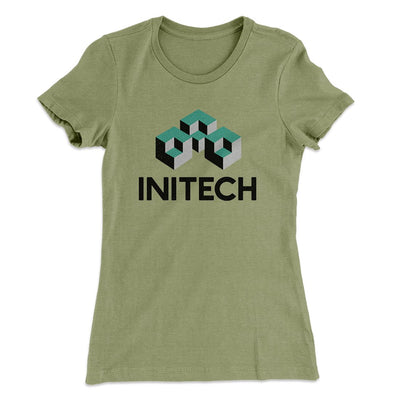 Initech Women's T-Shirt Light Olive | Funny Shirt from Famous In Real Life