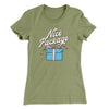 Nice Package Women's T-Shirt Light Olive | Funny Shirt from Famous In Real Life