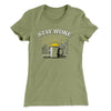 Stay Woke Coffee Funny Women's T-Shirt Light Olive | Funny Shirt from Famous In Real Life
