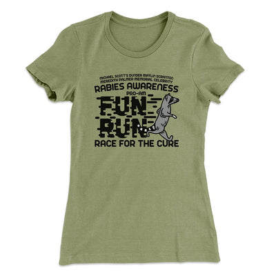 Rabies Awareness Women's T-Shirt Light Olive | Funny Shirt from Famous In Real Life