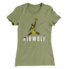 Air Wolf Women's T-Shirt Light Olive | Funny Shirt from Famous In Real Life