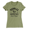 Bubbles Shopping Carts Women's T-Shirt Light Olive | Funny Shirt from Famous In Real Life