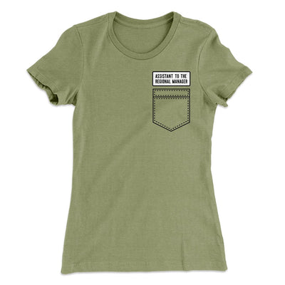 Assistant to the Regional Manager Women's T-Shirt Light Olive | Funny Shirt from Famous In Real Life