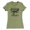 Sexual Tyrannosaurus Chewing Tobacco Women's T-Shirt Light Olive | Funny Shirt from Famous In Real Life