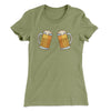 Beer Bra Women's T-Shirt Light Olive | Funny Shirt from Famous In Real Life