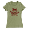 Satriale's Women's T-Shirt Light Olive | Funny Shirt from Famous In Real Life
