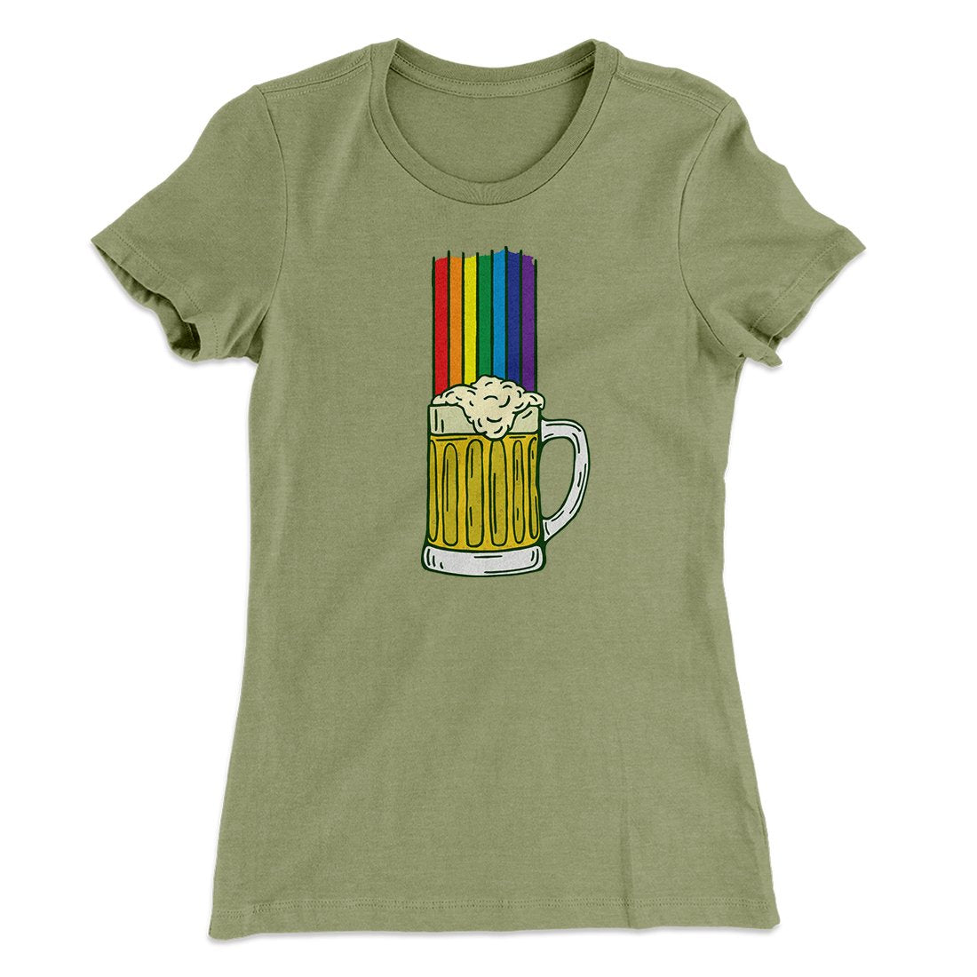 Beer Rainbow Women's T-Shirt | Funny Shirt from Famous In Real Life