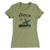 Visit Endor Women's T-Shirt Light Olive | Funny Shirt from Famous In Real Life