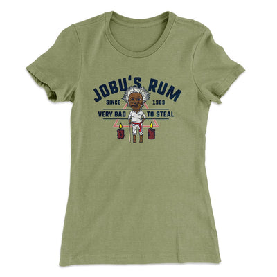 Jobu's Rum Women's T-Shirt Light Olive | Funny Shirt from Famous In Real Life