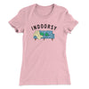 Indoorsy Women's T-Shirt Light Pink | Funny Shirt from Famous In Real Life