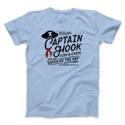 Captain Hook Fish And Chips Funny Movie Men/Unisex T-Shirt Baby Blue | Funny Shirt from Famous In Real Life