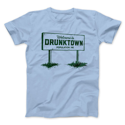 Welcome to Drunktown Men/Unisex T-Shirt Heather Ice Blue | Funny Shirt from Famous In Real Life