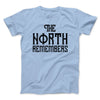 The North Remembers Men/Unisex T-Shirt Heather Ice Blue | Funny Shirt from Famous In Real Life