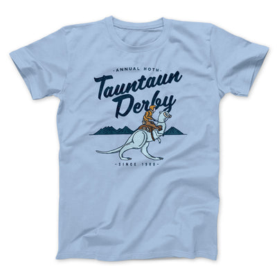 Tauntaun Derby Funny Movie Men/Unisex T-Shirt Heather Ice Blue | Funny Shirt from Famous In Real Life