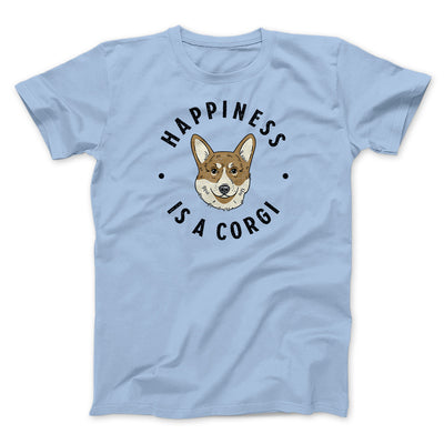 Happiness Is A Corgi Men/Unisex T-Shirt Light Blue | Funny Shirt from Famous In Real Life