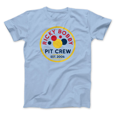 Ricky Bobby Pit Crew Funny Movie Men/Unisex T-Shirt Baby Blue | Funny Shirt from Famous In Real Life