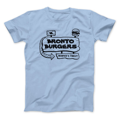 Bronto Burgers Men/Unisex T-Shirt Baby Blue | Funny Shirt from Famous In Real Life