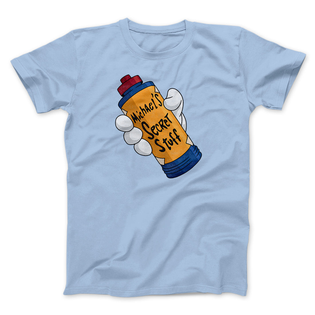 Michael's Secret Stuff Funny Movie Men/Unisex T-Shirt Baby Blue | Funny Shirt from Famous In Real Life