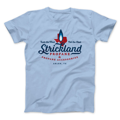 Strickland Propane Men/Unisex T-Shirt Heather Ice Blue | Funny Shirt from Famous In Real Life