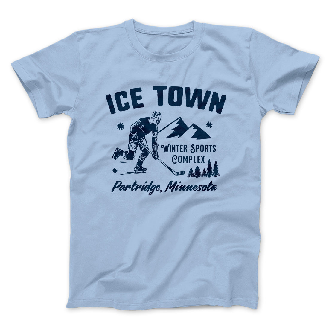 Ice Town Sports Complex Men/Unisex T-Shirt Heather Ice Blue | Funny Shirt from Famous In Real Life