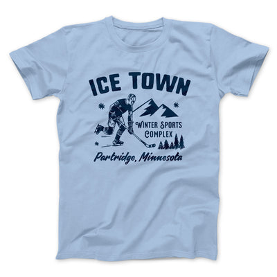 Ice Town Sports Complex Men/Unisex T-Shirt Heather Ice Blue | Funny Shirt from Famous In Real Life