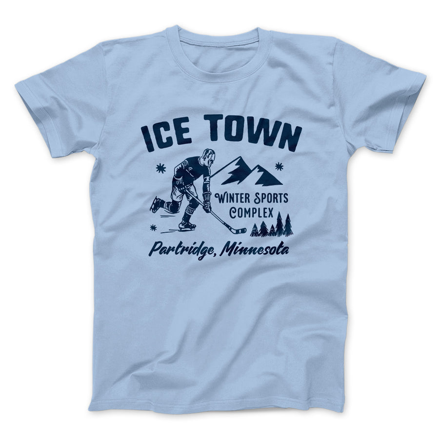 Ice Town Sports Complex Men/Unisex T-Shirt Heather Ice Blue | Funny Shirt from Famous In Real Life