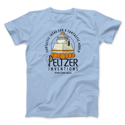 Peltzer Inventions Funny Movie Men/Unisex T-Shirt Heather Ice Blue | Funny Shirt from Famous In Real Life