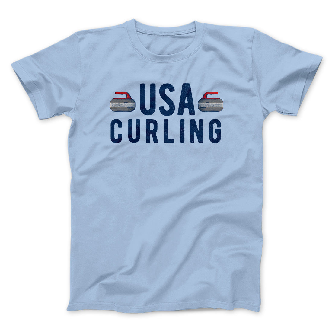 USA Curling Men/Unisex T-Shirt | Funny Shirt from Famous In Real Life