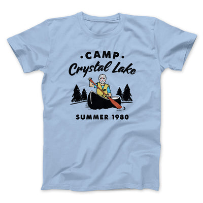 Camp Crystal Lake Funny Movie Men/Unisex T-Shirt Heather Ice Blue | Funny Shirt from Famous In Real Life