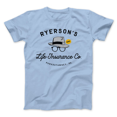 Ryerson's Life Insurance Funny Movie Men/Unisex T-Shirt Heather Ice Blue | Funny Shirt from Famous In Real Life