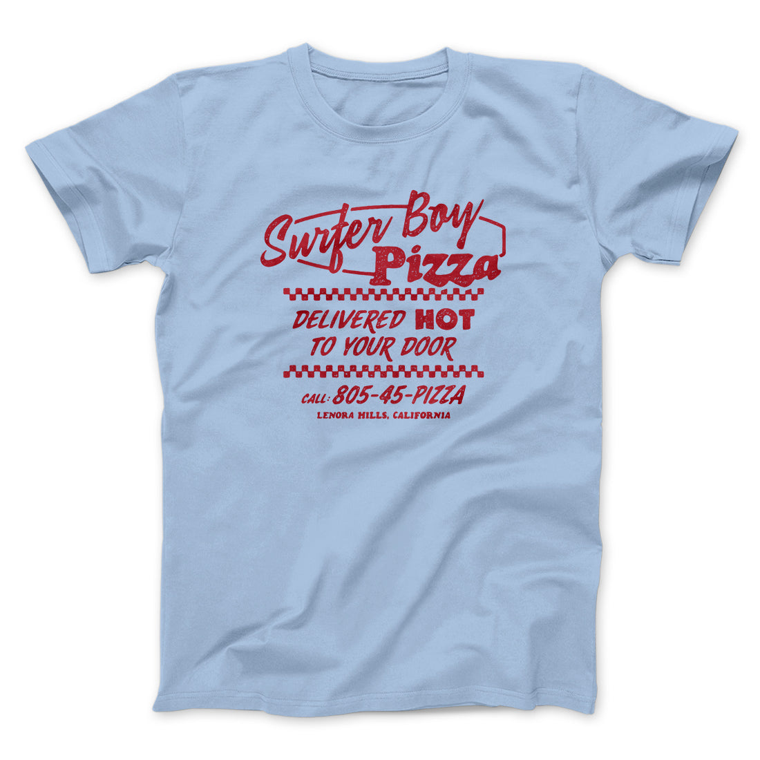 Surfer Boy Pizza Men/Unisex T-Shirt | Funny Shirt from Famous In Real Life