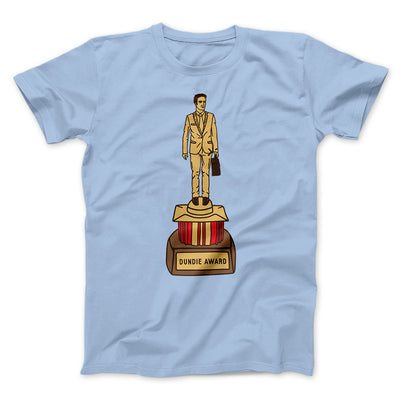 The Dundies Men/Unisex T-Shirt Heather Ice Blue | Funny Shirt from Famous In Real Life