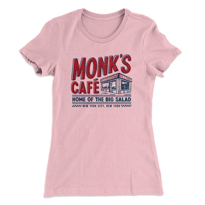 Monk's Cafe Women's T-Shirt Hot Pink | Funny Shirt from Famous In Real Life