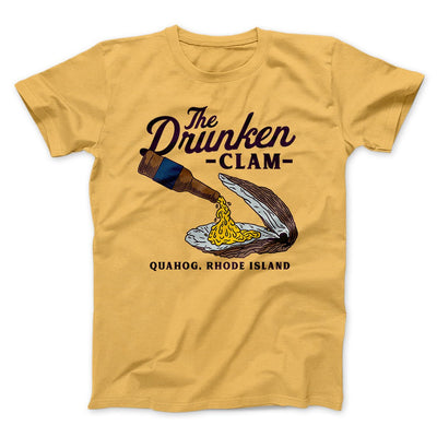 The Drunken Clam Men/Unisex T-Shirt Maize Yellow | Funny Shirt from Famous In Real Life