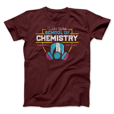 Walter White School of Chemistry Men/Unisex T-Shirt Maroon | Funny Shirt from Famous In Real Life