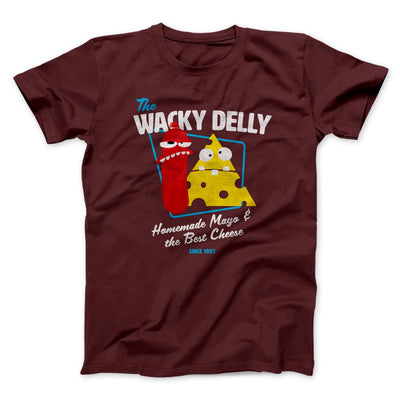 The Wacky Delly Men/Unisex T-Shirt Maroon | Funny Shirt from Famous In Real Life