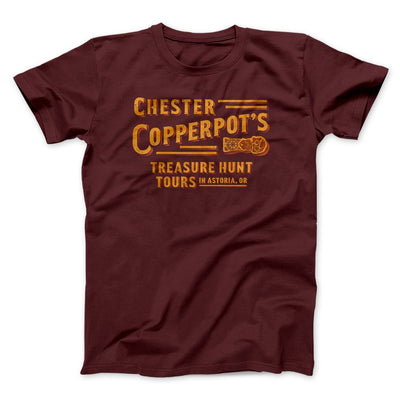 Chester Copperpot's Treasure Hunt Tours Funny Movie Men/Unisex T-Shirt Maroon | Funny Shirt from Famous In Real Life
