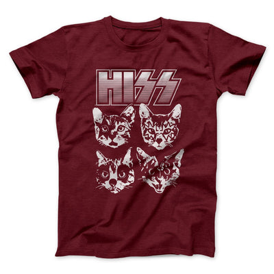 Hiss Men/Unisex T-Shirt Maroon | Funny Shirt from Famous In Real Life