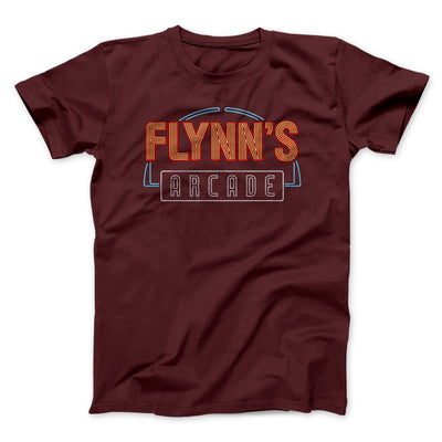 Flynn's Arcade Funny Movie Men/Unisex T-Shirt Maroon | Funny Shirt from Famous In Real Life