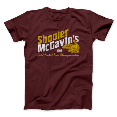 Shooter McGavin's Gold Jacket Tour Championship Funny Movie Men/Unisex T-Shirt Maroon | Funny Shirt from Famous In Real Life
