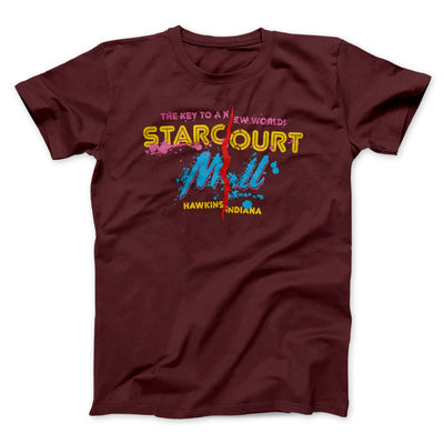 Starcourt Mall Men/Unisex T-Shirt Maroon | Funny Shirt from Famous In Real Life
