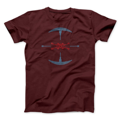 Fighter Target Men/Unisex T-Shirt Maroon | Funny Shirt from Famous In Real Life