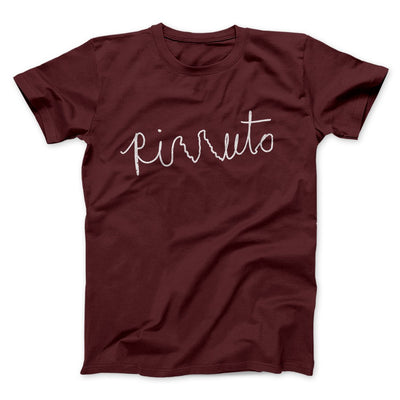 Rizzuto Cursive Funny Movie Men/Unisex T-Shirt Maroon | Funny Shirt from Famous In Real Life