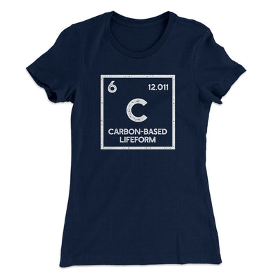 Carbon Based Lifeform Women's T-Shirt Midnight Navy | Funny Shirt from Famous In Real Life